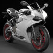 motocicleta ducati sport de culoare alba