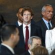 Mark Zuckerberg la inaugurarea președintelui american Donald Trump