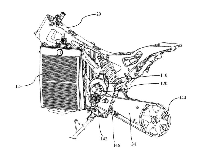 schita motocicleta electrica
