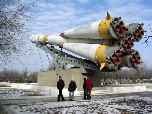 Rachetă Soiuz la cosmodromul Baikonur