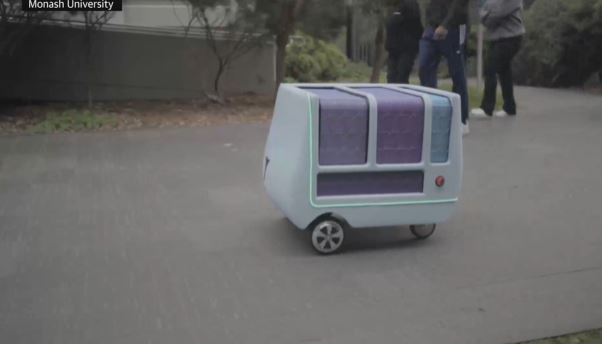 robot compartimentat pentru livrare mancare