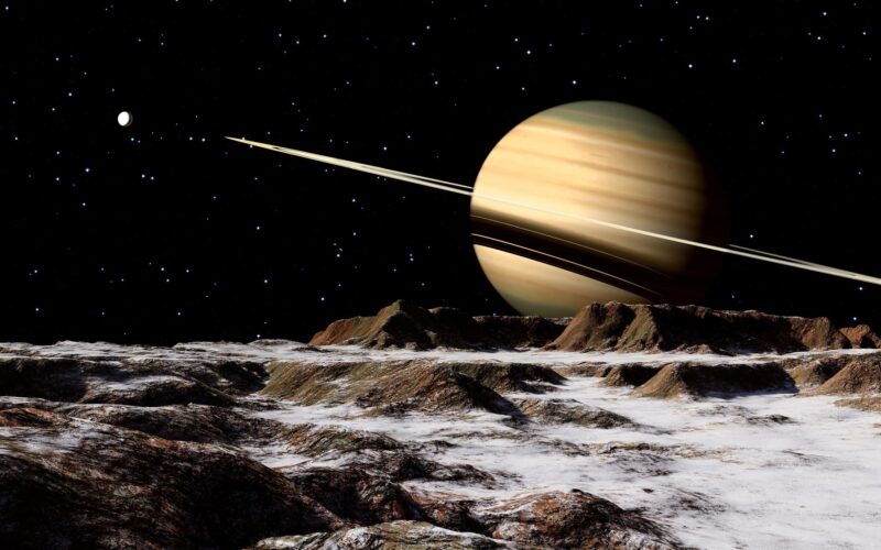 Luna Rhea a planetei Saturn