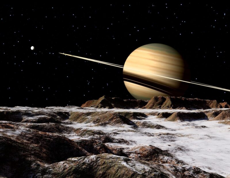 Luna Rhea a planetei Saturn