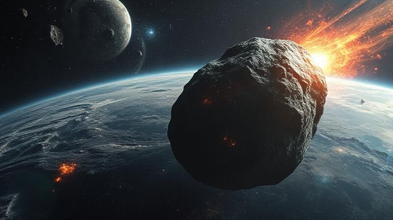 Asteroid care se îndreaptă spre Terra primordială