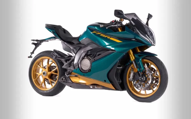 motocicleta sportiva mitt verde