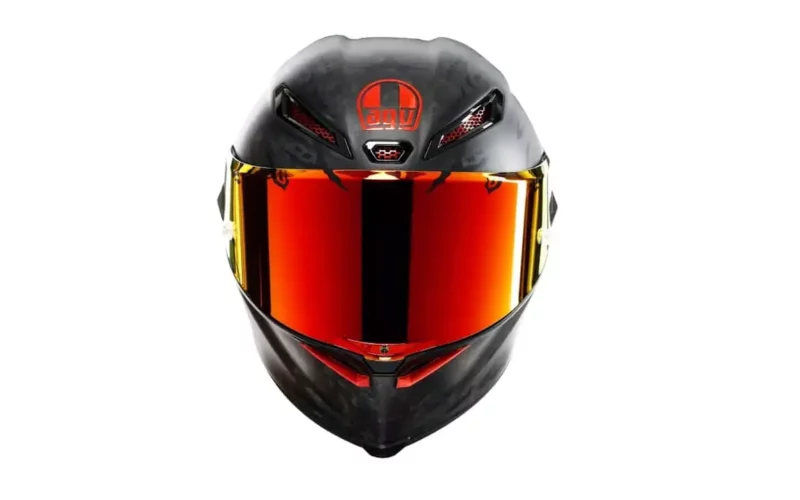 casca moto de culoare neagra de la agv