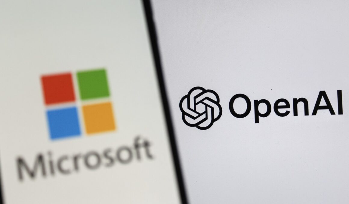 Logo-uri Microsoft și OpenAI
