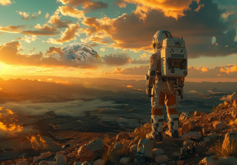 Astronaut pe o planetă extraterestră