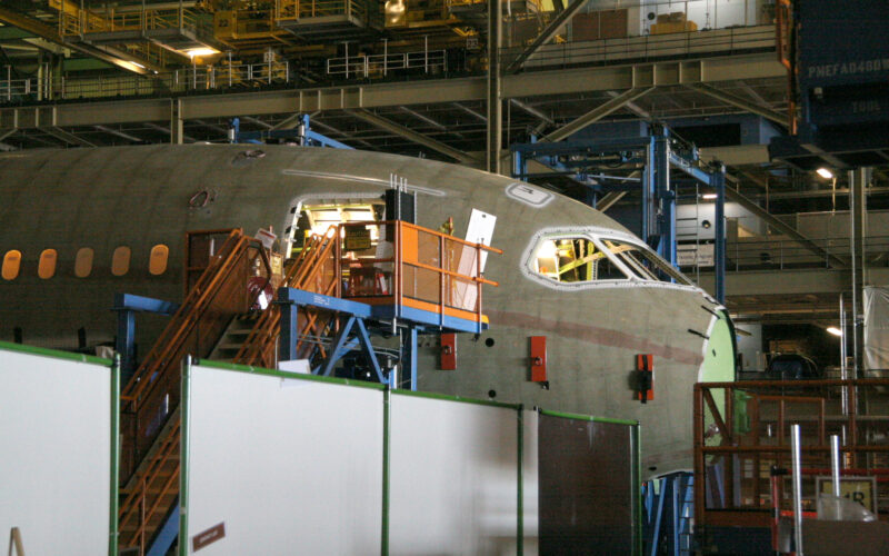 linie de asamblare pentru boeing dreramliner