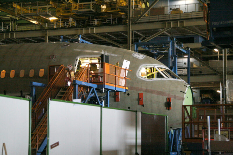 linie de asamblare pentru boeing dreramliner