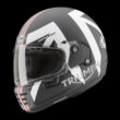 casca moto arai de culoare alb negru pe fundal negru