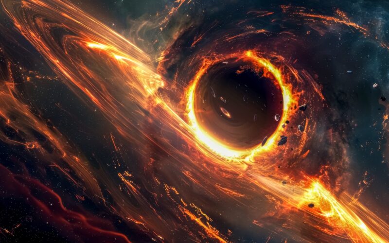 Gaură neagră super masivă la marginea unei galaxii