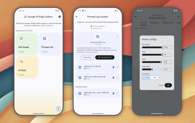 Google a lansat o aplicație care vă permite să descărcați și să rulați modele AI pe smartphone Android