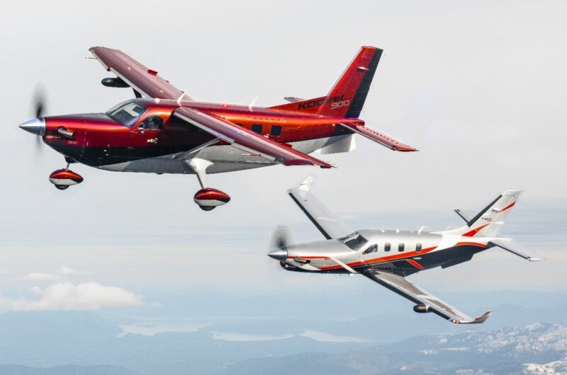 avioane de mici dimensiuni, model Kodiak, produse de Daher in zbor
