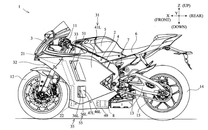 schita motocicleta de viteza