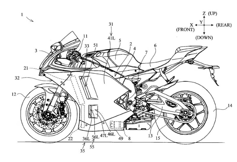 schita motocicleta de viteza