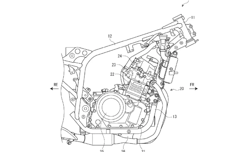 schita motor de motocicleta