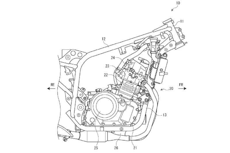 schita motor de motocicleta