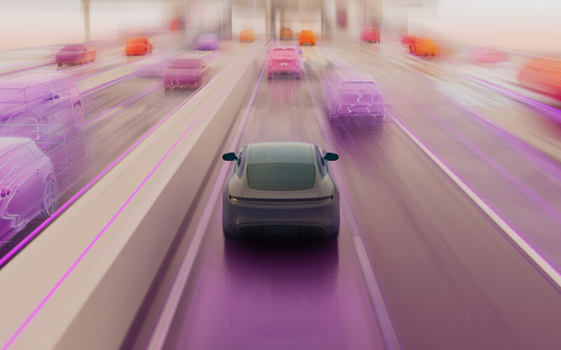 imagine cu sistemul de conducere autonoma a companiei Helm.ai Vision