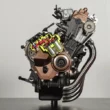 motor de motocicleta cu sistem de abreiaj automat
