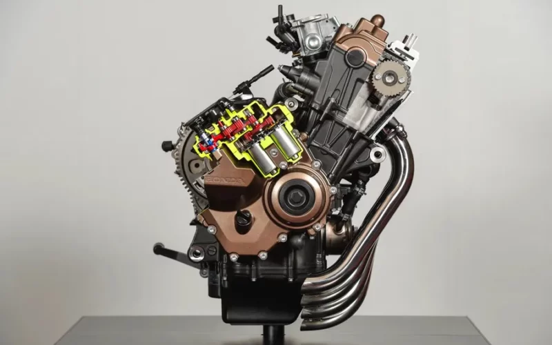 motor de motocicleta cu sistem de abreiaj automat