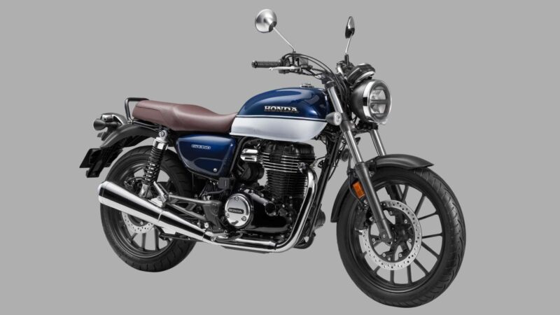 motocicleta albastra cu design clasic