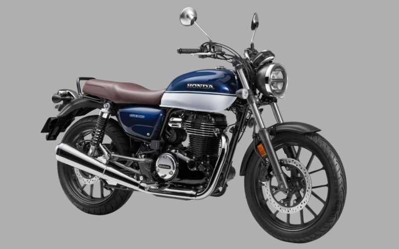 motocicleta albastra cu design clasic