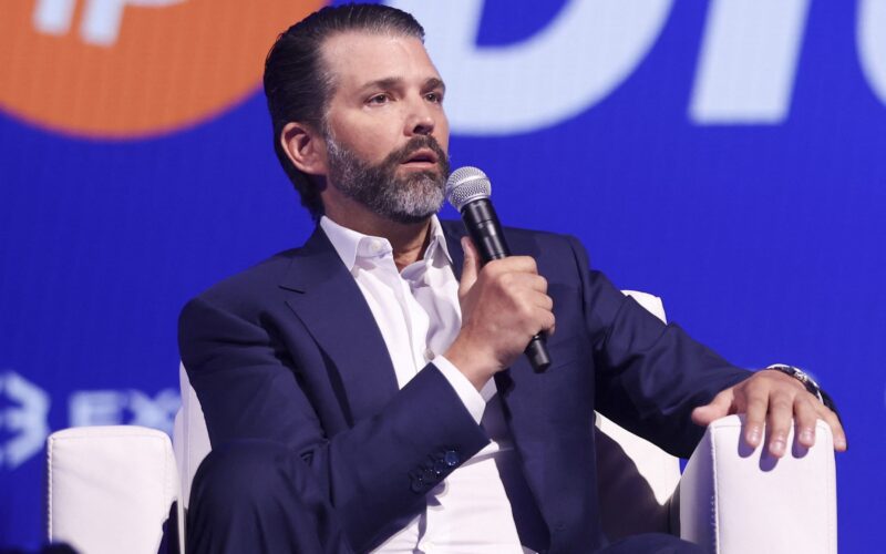 trump jr vorbeste la un eveniment