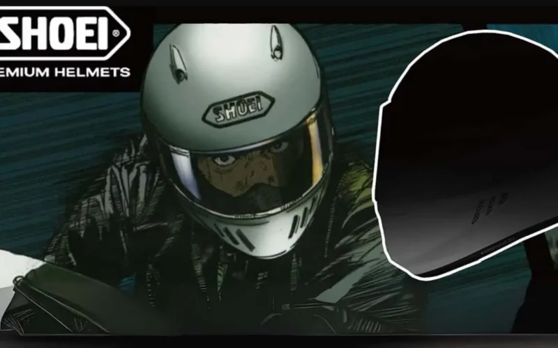 casca moto desenata ca un desene animat
