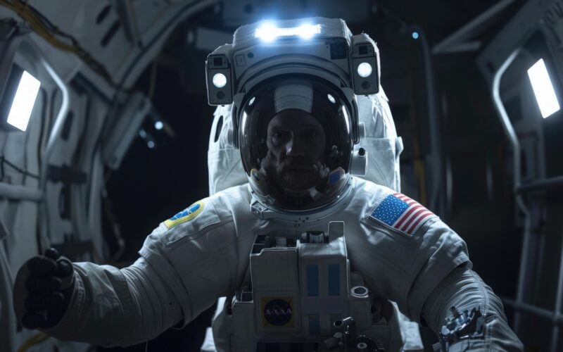 Astronaut american în spațiul cosmic
