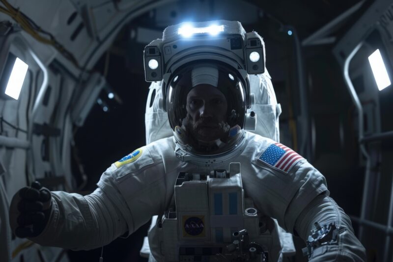 Astronaut american în spațiul cosmic