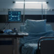 un pat dintr-un spital