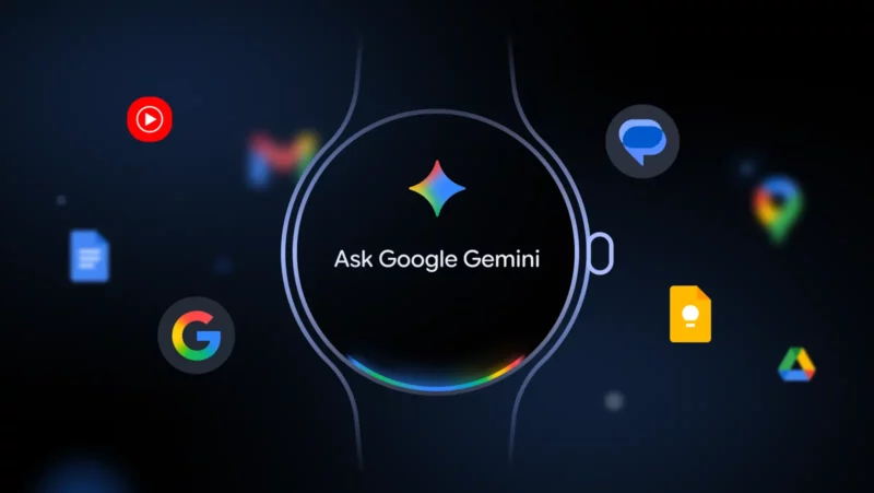 gemini pe un ceas cu wear os