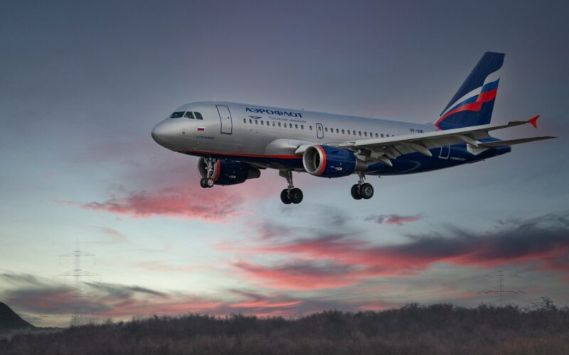 Un avion al companiei ruse Aeroflot