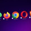 Logo browsere Edge, Mozilla, Chrome, Opera, Brave
