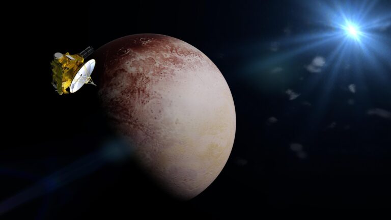 Sonda New Horizons în proximitatea planetei Pluto