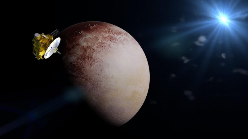 Sonda New Horizons în proximitatea planetei Pluto