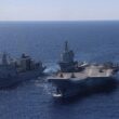 Portavion chinez in timpul unor exercitii militare in Pacific