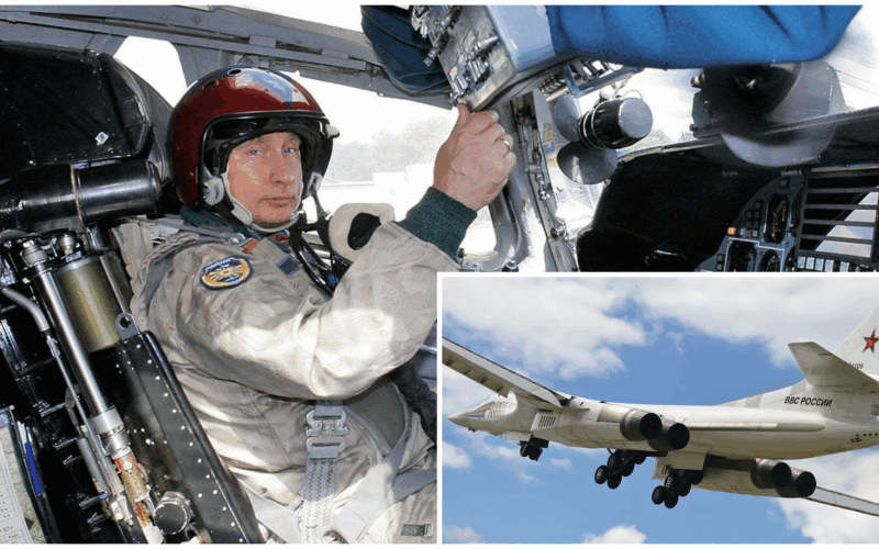 putin in carlinga unui bombardier tu-160