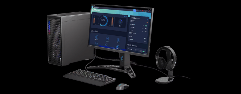 Legion Tower 7i cu accesorii de gaming