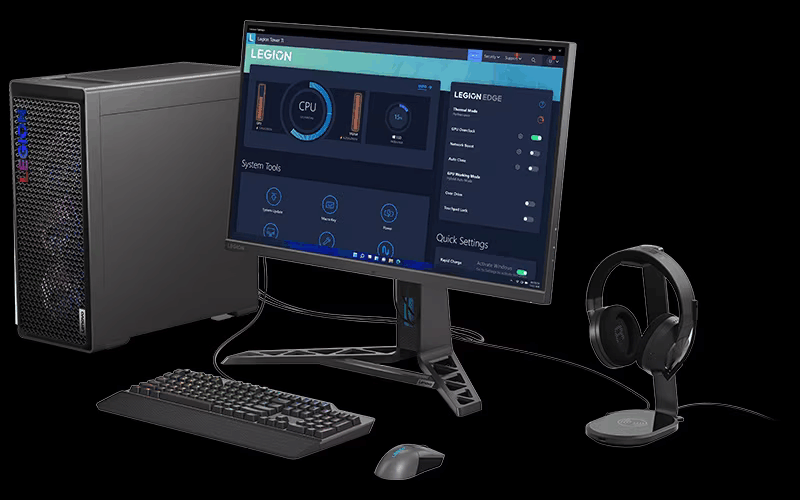 Legion Tower 7i cu accesorii de gaming