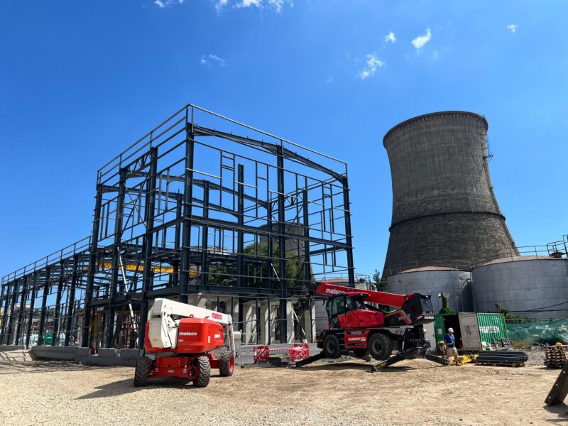 centrala pe gaz si hidrogen in constructie