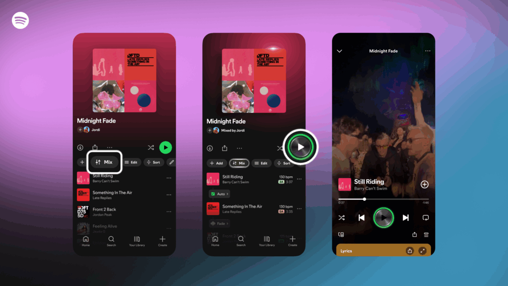 Funcția „Mix” a Spotify