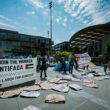 Protest anti-Israel în fața unui sediu Microsoft din SUA