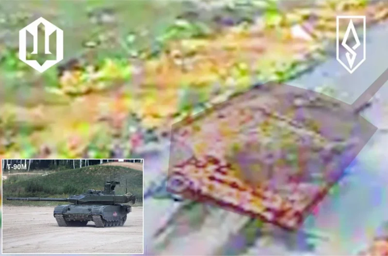 Tanc rusesc T-90M în timp ce este atacat de o dronă FPV