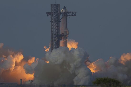 Racheta Starship înainte de decolare
