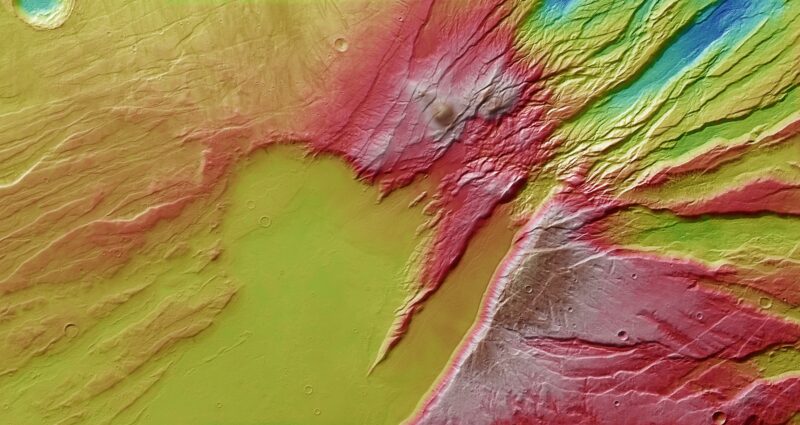 Particularităţi topografice ale regiunii marţiene Acheron Fossae