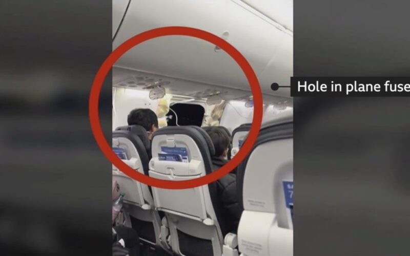 avion fara geam, Boeing 737 MAX 9, Alaska Airlines
