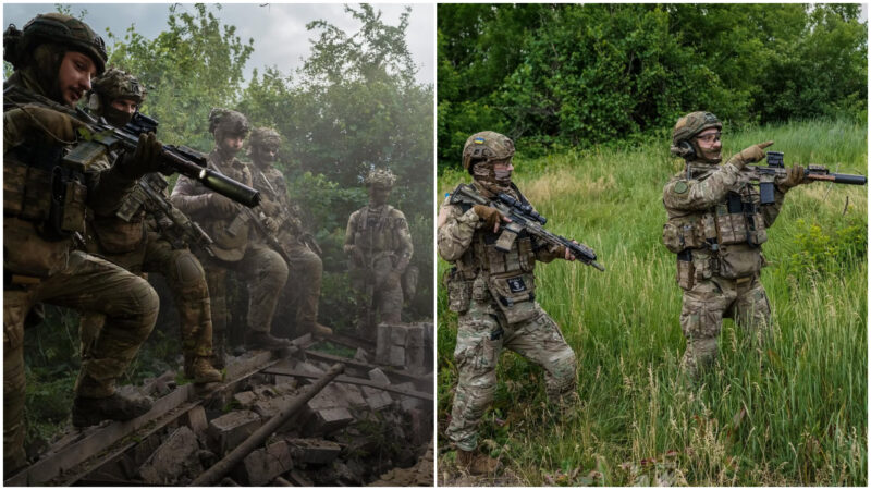 trupe din corpul ucrainean azov intr-un colaj de imagini