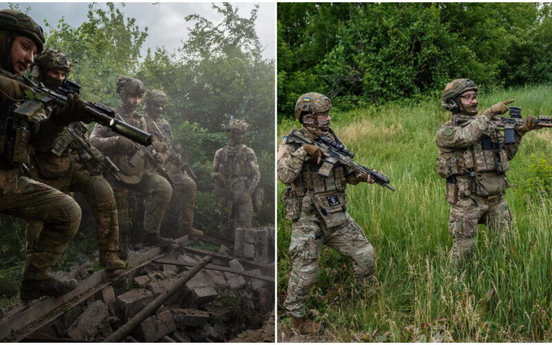 trupe din corpul ucrainean azov intr-un colaj de imagini